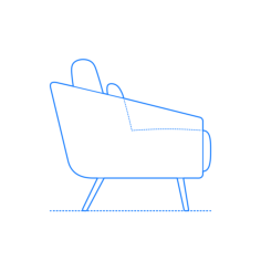 Furniture Armchairs Costura Armchair Outline Drawing Svg Vector, Free Vectors File
